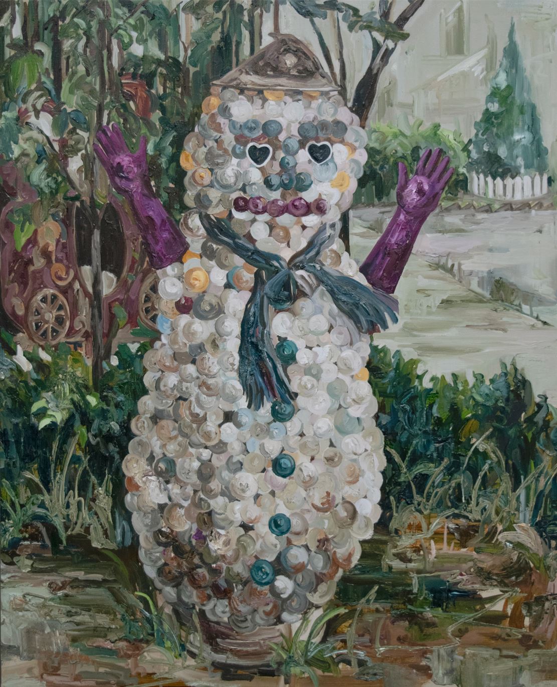 Snowman 90.9x72.7cm oil on canvas 2019