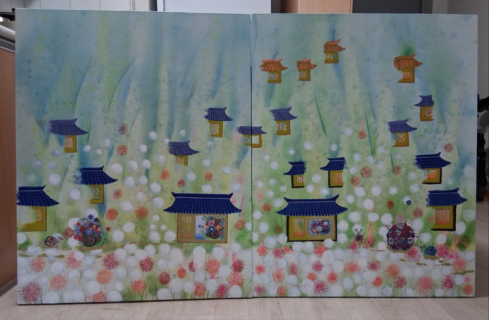 박태숙_꽃달팽이2602_(144×90.9cm)_acrylic on canvas