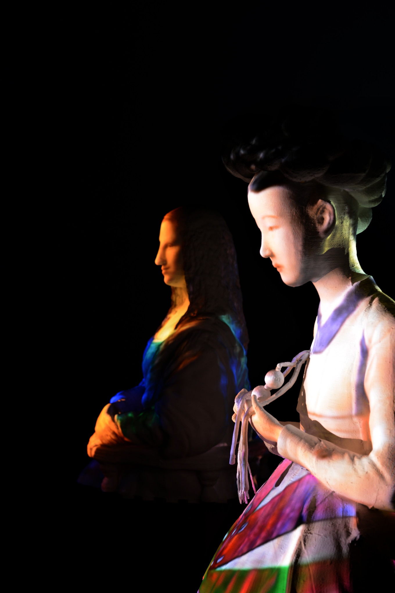 3D_미인도,모나리자 / Projection mapping, 3D print / Installation / 2016