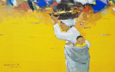 아름다운기억-모정 그 이후의 그리움/acrylic on canvas/2012-따뜻한 어머니 품속이 그리운 유년의 기억소환.