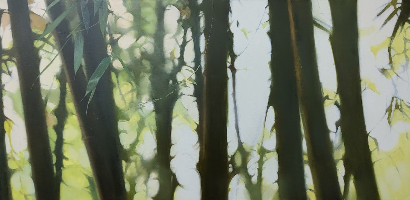 빛과 바람이 연출하는 대숲의 이미지를 나의 회화언어로 형상화 한 작품