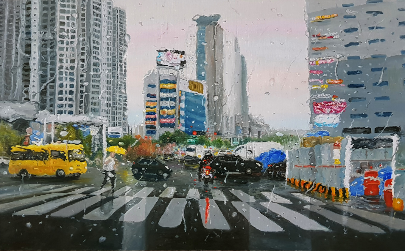 비 오는 날 116.8x72.7cm oil on canvas 2019