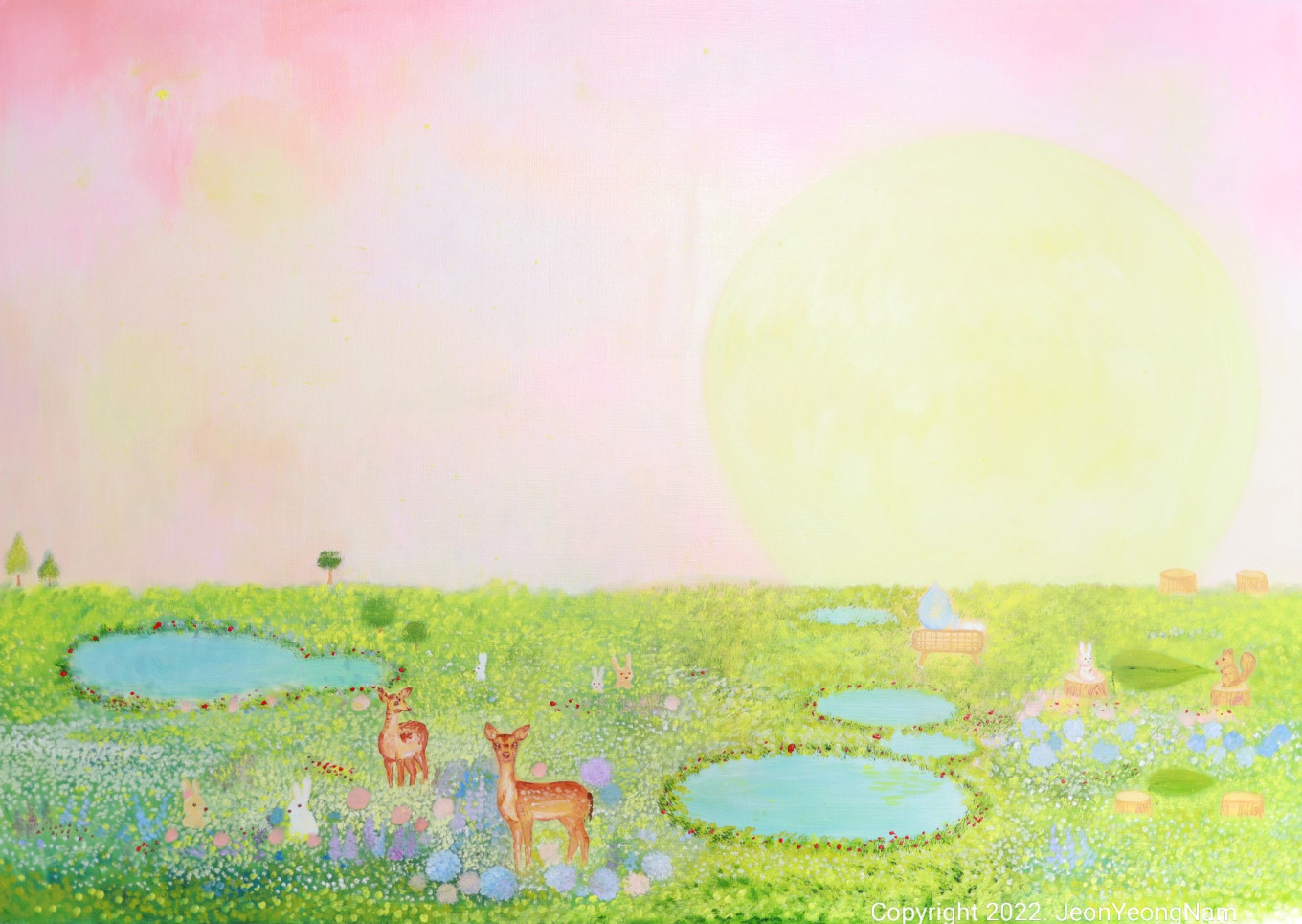 물의정원-물,생명체가 조화롭게 살아가는 이상적인세계를 표현