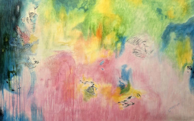 The illusion of time30, Mixed media,145cmX107cm, 2026 / 작품 앞에서 잠시라도 \\\\\\'쉼\\\\\\' 하면서 자신을 돌아보고 내면과 조용히 대화하는 시간을 가졌으면 한다.