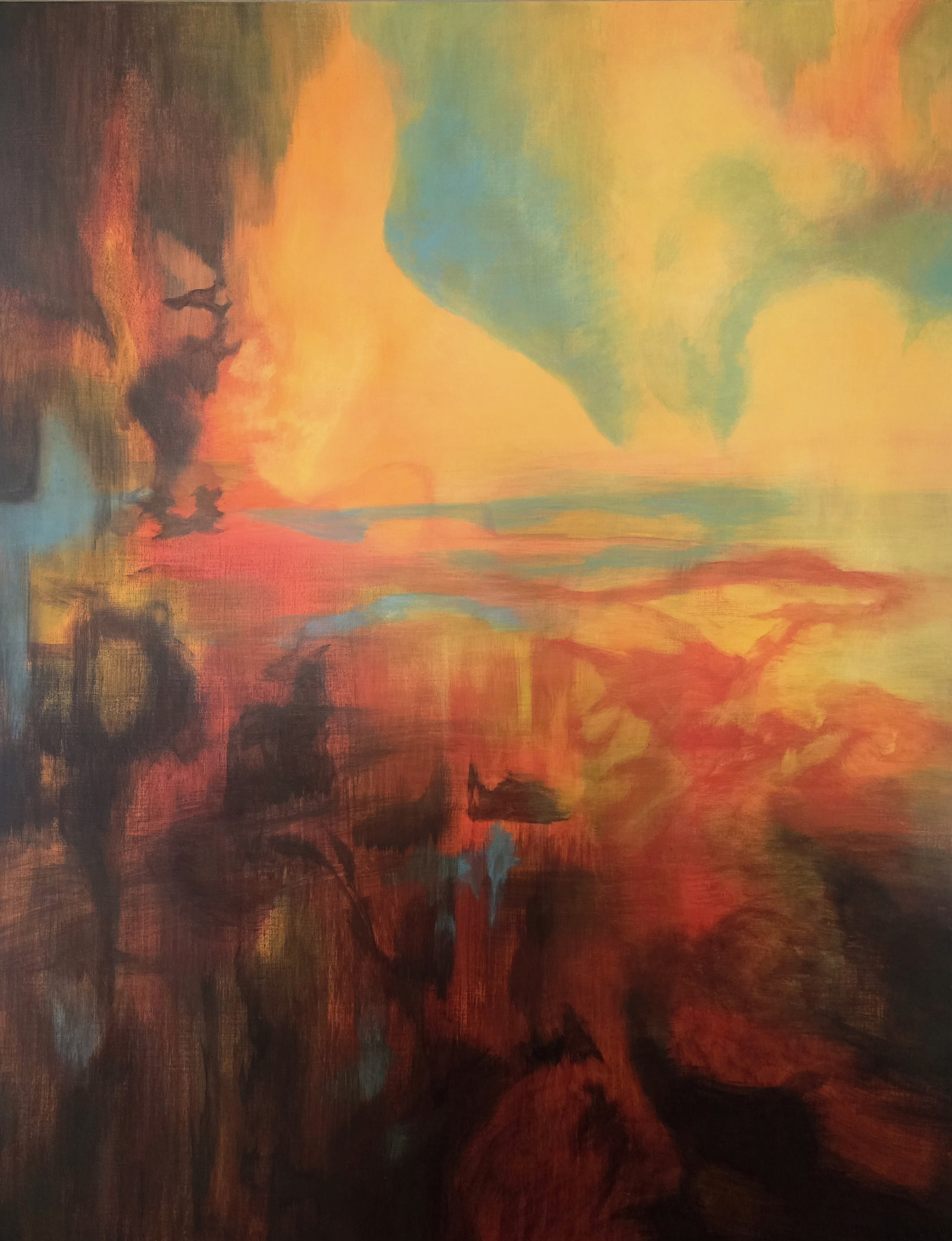 The illusion of time6, Acrylic on Canvas, 116.8X91cm, 2025 / 작품 앞에서 잠시라도 \\\\\\&#039;쉼\\\\\\&#039; 하면서 자신을 돌아보고 내면과 조용히 대화하는 시간을 가졌으면 한다.