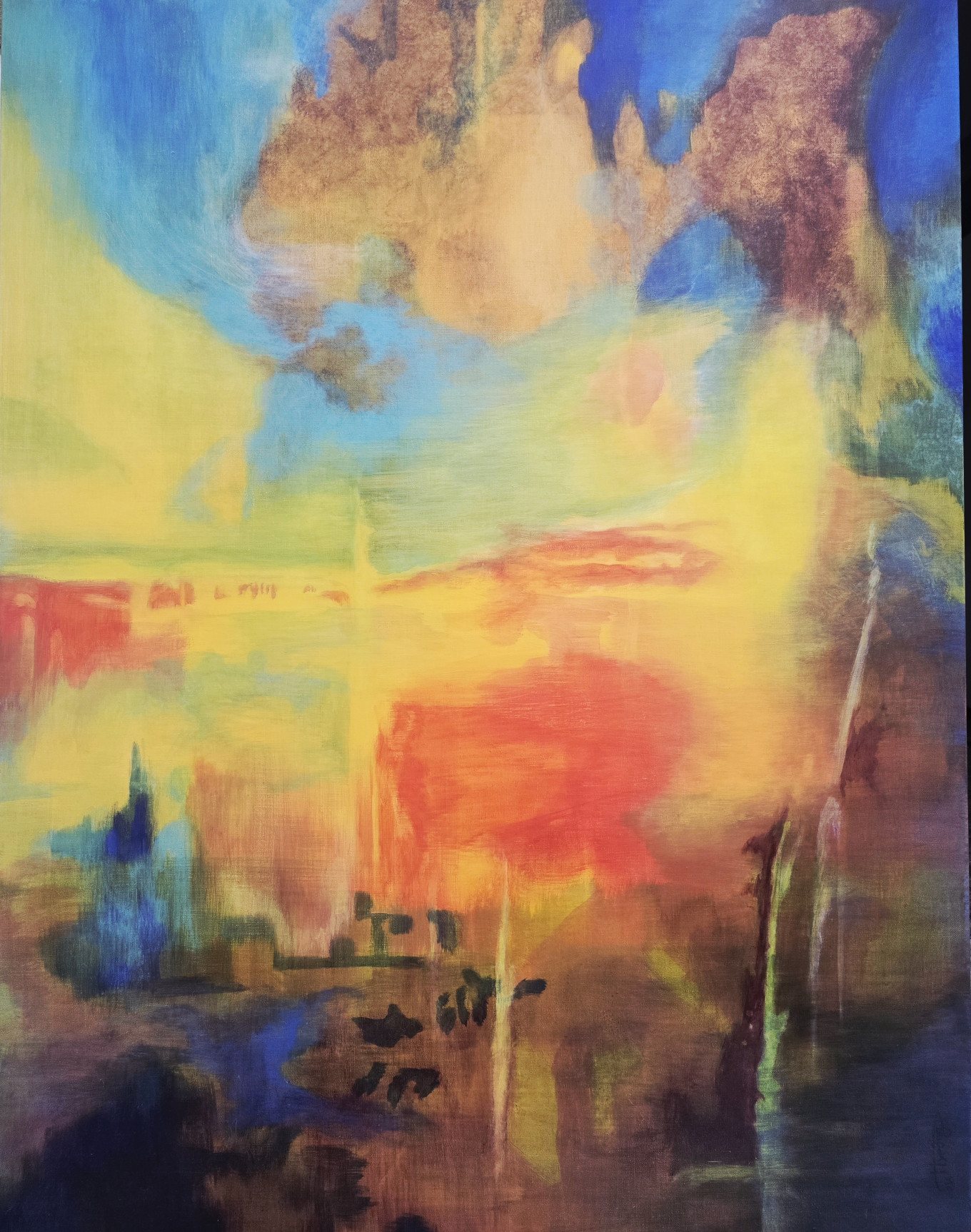 The illusion of time5, Acrylic on Canvas, 116.8X91cm, 2025(1) / 작품 앞에서 잠시라도 \\&#039;쉼\\&#039; 하면서 자신을 돌아보고 내면과 조용히 대화하는 시간을 가졌으면 한다.