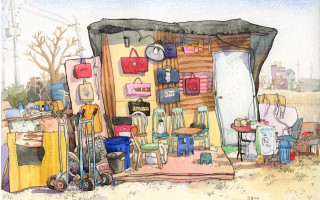 고물상 - 할아버지의 애정이 담긴 쇼핑백과 소품들 속에 이야기가 느껴진다. 